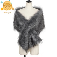 Double-sided Plush Shawl Faux Fur Cape Cozy Faux Fur Shawl Wrap Thickened Warm Poncho Autumn Winter 