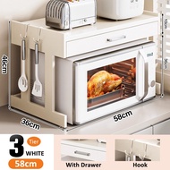 GSlife ขาตั้งไมโครเวฟพร้อมลิ้นชัก 2-3 ชั้น โลหะทนทาน สำหรับสำนักงานและห้องครัว