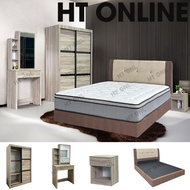 [HT ONLINE] Set Bilik Tidur Murah / Bedroom Set / Almari Baju / Bedframe / Sliding Door Wardrobe