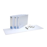 A3 SIZE 65MM PVC 2D RING FILE  East-File High Quality White D Ring File