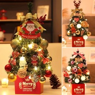 45/60CM Mini Christmas Tree Decoration with LED Lights For Home Office Desktop Tabletop Decorations 