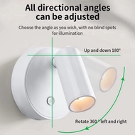 1Pcs LED Light Magnetic USB Rechargeable Wall Light Spotlight Wireless No Wiring No Punch Reading Li