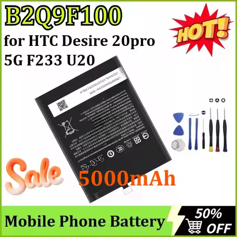 New B2Q9F100 5000mAh Battery for HTC Desire 20pro 5G F233 U20 Newly upgraded Rechargeable Mobile Pho