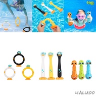 [Haluoo] 3 Pieces Pool Dive Rings Set Swimming Pool Toys Summer Aquatic Exercise Diving Rings Sinkin