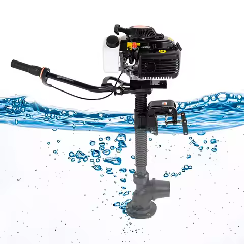 4 Stroke 4HP Outboard Motor Fishing Boat Engine with Air Cooling Jet Pump Outboard Short Shaft Motor