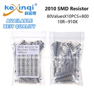 800PCS 2010 SMD Resistor Assorted Kit 80ValuesX10PCS 10ROhm~910K 100 47 33 22 100 220 470 330 K R Oh