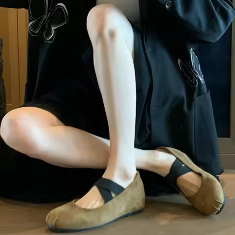 Retro Style Internal Elevation Women Mary Jane Shoes Ladies Comfrot Dress Ballet Shoes Casual Street