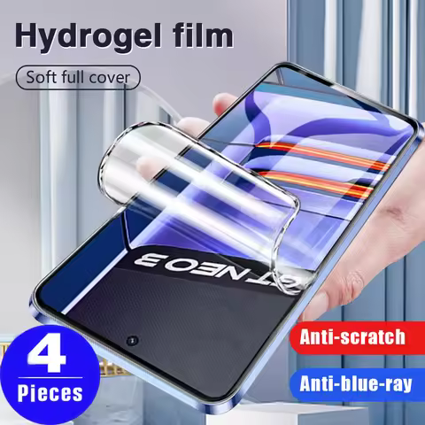 4Pcs 9D screen protector For Realme 9 10 11 GT Neo 5 SE GT2 pro plus 3 3T Hydrogel film For Realme C
