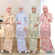Floral Baju Kurung Moden Afa Design Payung Kain Chiffon Kurung Duyung Moden Pleated Kurung Kembang B