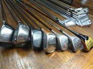 【奇想雜貨店】高爾夫球具組 (二手，18枝球桿、Mizuno、Daiwa、TN、PRGR球袋)