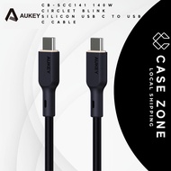 Aukey Circlet Blink 140W Silicone USB C to USB C Cable PD Cable - CB-SCC141