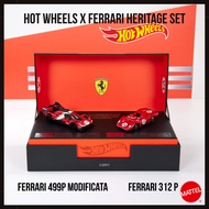 HOT WHEELS x Ferrari Heritage Set Italian Luxury 1:64 scale Ferrari 312 P Ferrari 499P Modificata Di