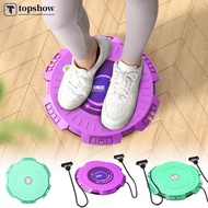 TOPSHOW 3D Rotating Waist Twister Disc with Resistance Bands Non-Slip Massage Base Abdominal Trainin