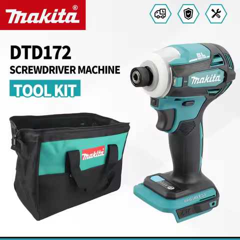 Makita Brushless Screwdriver Machine Tool Kit with Durable Storage Bag DTD172,Delivering Power and C