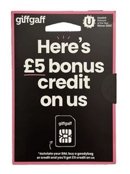 超大量 giffgaff SIM卡 儲值10£ 送5£ sim card