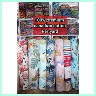 ▚ canadian cotton fabric per yard 100% pure canadian cotton, makapal, hindi kumukupas/ per yard