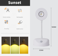 Vimite Intelligent Sensor Wall Lamp 3color Usb Rechargeable Cable-free Punch-free Human Sensor Spot