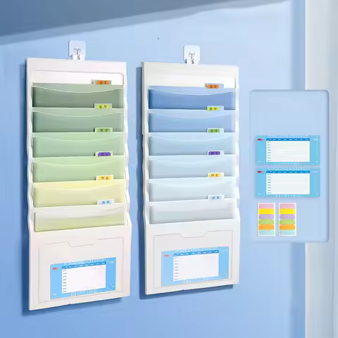 1pc A Hanging File Folder, A Foldable File Bag, An Expandable Ombre File Pouch, Ideal for Both Schoo