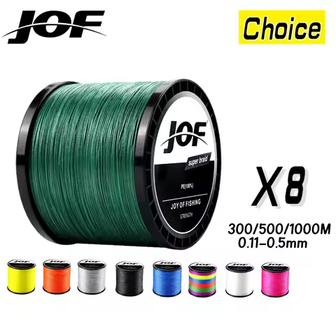 JOF Fishing Line 8 Braided Multifilament Wire Japanese PE 300M 500M1000M Thread Sea Carp 8X Cord Spi