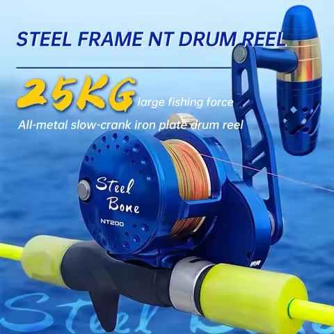 Full Metal CNC Bone Lever Drag Slow Jigging Reel NT100/200 25kg 6.7:1 9+2BB Drag Ocean Boat Popping 