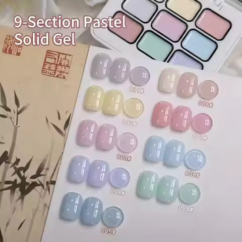 9-Color Light Macaron Nail Polish Gel, Solid Patting Gel, Blush Gradient Gel, UV Nail Gel, DIY Nail