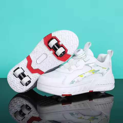 Children's Roller Sneaker Outdoor Casual Walking Shoes Detachable Kids rollerblade Breathable Boys g