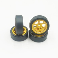 4Pcs 5 Spoke Alloy Wheel Rim Drift Tire For 1/28 Wltoys K969 K989 P929 Kyosho Mini-Z RC Car