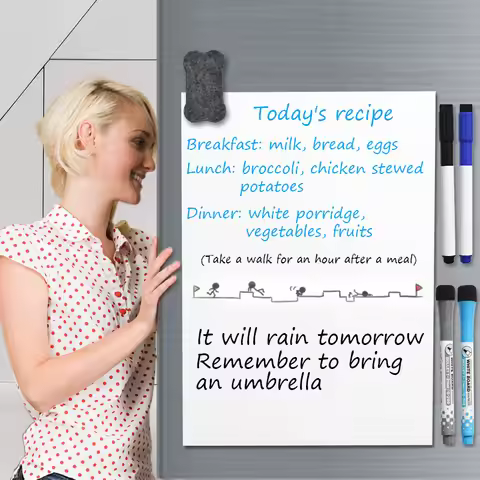 A3 A4 A5 Magnetic Dry Erase Board Refrigerator Magnet Marker WhiteBoard Sheet Kitchen Erasable Flexi