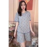 seluar tidur wanita baju perempuan 1 set 2025 versi Korea piyama manis wanita musim panas baru lenga