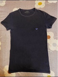 (可議價/自出價) Armani 深藍短袖上衣 素T 低於半價割愛 #