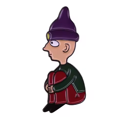 Robin Radiohead Badge Paranoid Android Inspired Brooch cute cartoon character Pins TV Music Video Je