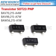[20-100pcs] BAV70,215 BAV99,215 BAW56,215 A4W A7W A1W SOT23 PNP Power Transistor SMD Chip Triode New
