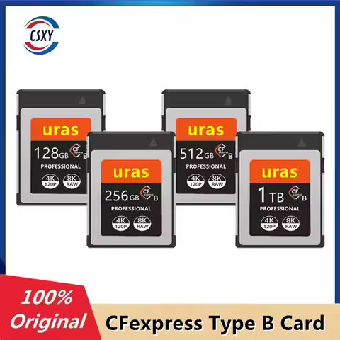 URAS CFexpress TypeB Card 128GB CFE Memory Card XQD Upgrade Card CFE Card for Nikon Z6 Z7 Canon R5 1
