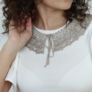 領口裝飾花邊項鍊 SILK