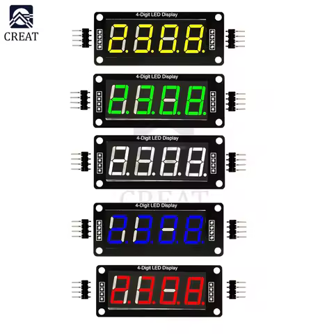 0.56" 4 Bit Digital LED Tube Display Module TM1637 Decimal 7 Segments Tube Display Module Yellow/Whi