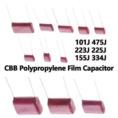 63V 100V 250V 400V 450V 630V 2000V 103J 104J 224J 225J 334J 474J 475J CBB Polypropylene Film Capacit