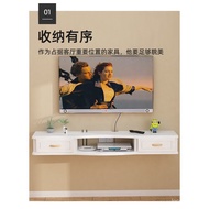 TV Cabinet Wall-Mounted Hanging Simple Living Room TV Background Wall Bedroom Small Apartment Narrow Hanging Cabinet