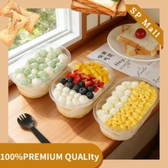 SP MaII-(280ml/500ML) 50pcs Transparent Rectangle Tiramisu Dessert Fruit Cake Cheesekut Plastic Cont