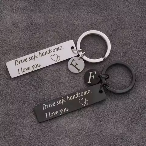 Personalized Photo Keychain, Engraved Picture Keychain, 1st Anniversary Boyfriend Gift, Girlfriend G
