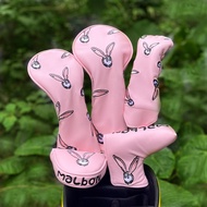ปลอกหุ้มหัวไม้กอล์ฟ ลาย กระต่ายน้อย สีชมพู (CVR001) Golf Head Cover Rabbit Pink วัสดุหนัง PU อย่างดี สินค้ามีจำนวนจำกัด