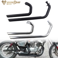 Suitable for Yamaha King 400/535 XV400/XV535 Modified Harley Retro Exhaust Pipe with Silencer