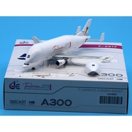 LH4382C Alloy Collectible Plane Gift JC Wings 1:400 Airbus Industrie A300-600ST 'Beluga No.5' Diecas