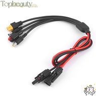 TOPBEAUTY  Panel Extension Cable, MC4 to DC5521 7909 XT60 Female Connector 30A  Wire, Connector 1m L
