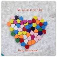 Heart button 1.5cm