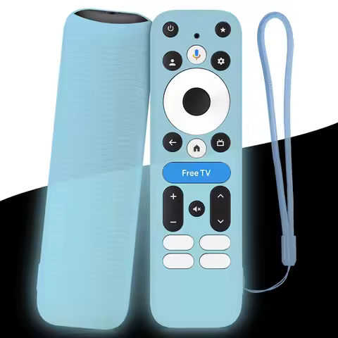 Silicone Case Fit for onn Google TV 4K Plus/Pro with Free TV Button Remote Control Protective Sheath