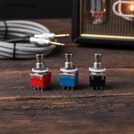 ely 1/3Pcs Button Direct Conversion Switch 9 Pin 3PDT Latching Guitar Switch Guitar Effects Pedal Bo