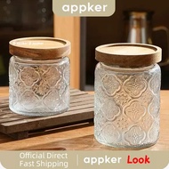 APPKER Multipurpose Glass Food Storage Jar Glass Seal Jar Tea & Grain Storage Jar Jam Food Storage J