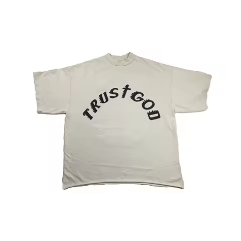 Good Quality CPFM Sunday Service T-shirt Trust God Tee Men Hip-Hop Kanye West Women T Shirt Short Sl