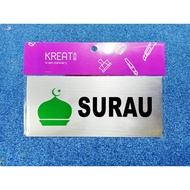 LABEL STICKER SURAU,  TANDAS