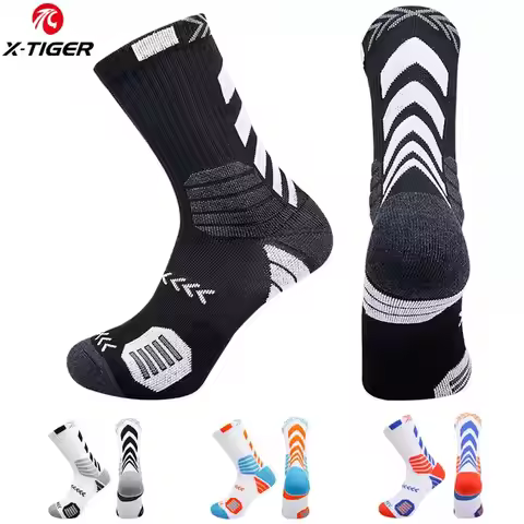 X-TIGER Sports Cycling Socks Breathable Cotton Aero Socks Bicycle Sock Running Hiking Camping Footba